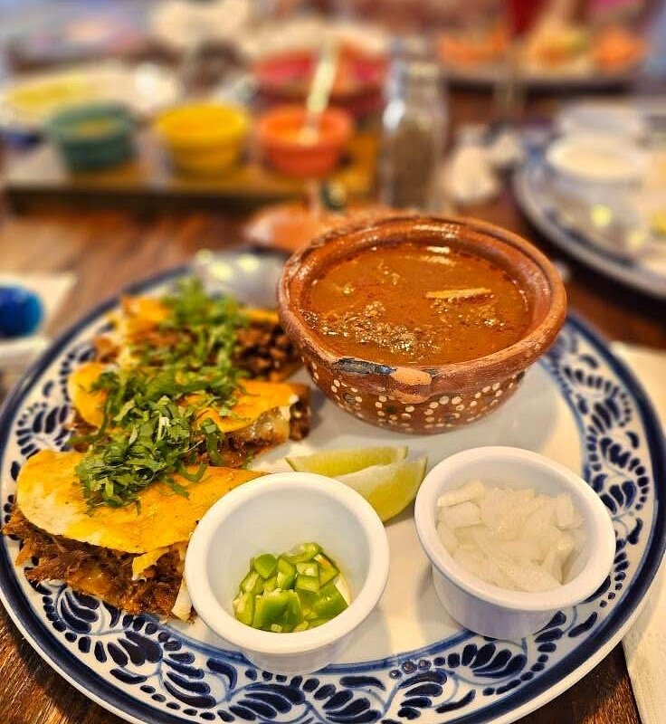 Tacos y Tequila Grill and Bar signature dishes Pastor Sampler, Tacos, Churros, Premium Margaritas.